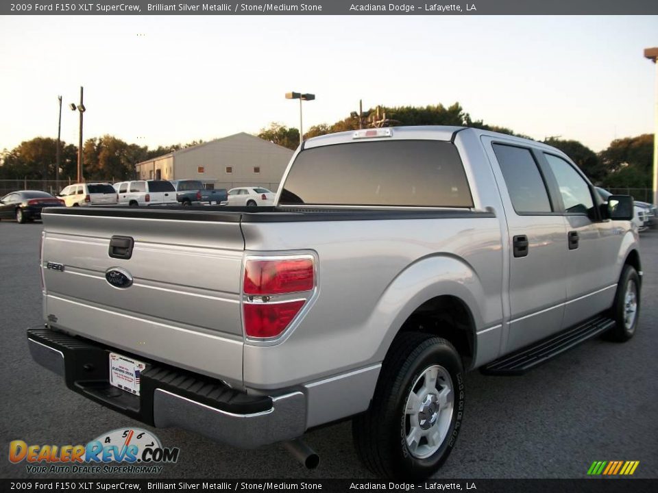 2009 Ford F150 XLT SuperCrew Brilliant Silver Metallic / Stone/Medium Stone Photo #3