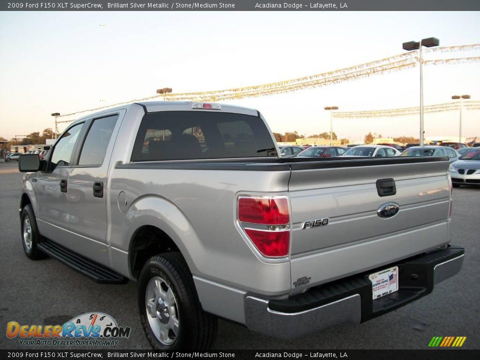 2009 Ford F150 XLT SuperCrew Brilliant Silver Metallic / Stone/Medium Stone Photo #5