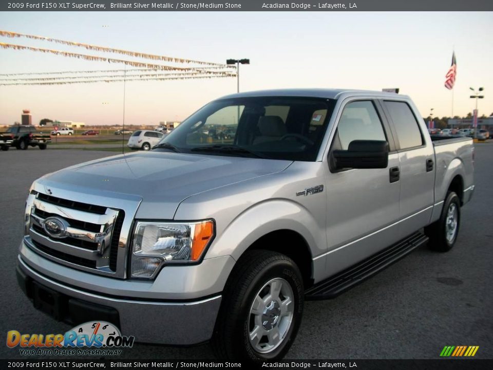 2009 Ford F150 XLT SuperCrew Brilliant Silver Metallic / Stone/Medium Stone Photo #7