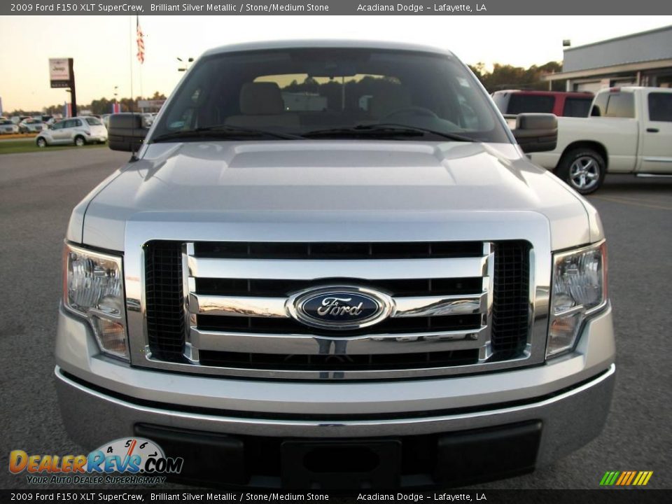 2009 Ford F150 XLT SuperCrew Brilliant Silver Metallic / Stone/Medium Stone Photo #8