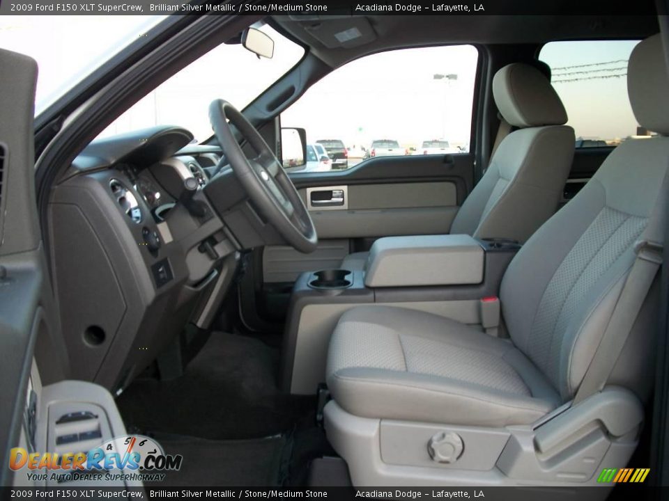 2009 Ford F150 XLT SuperCrew Brilliant Silver Metallic / Stone/Medium Stone Photo #9
