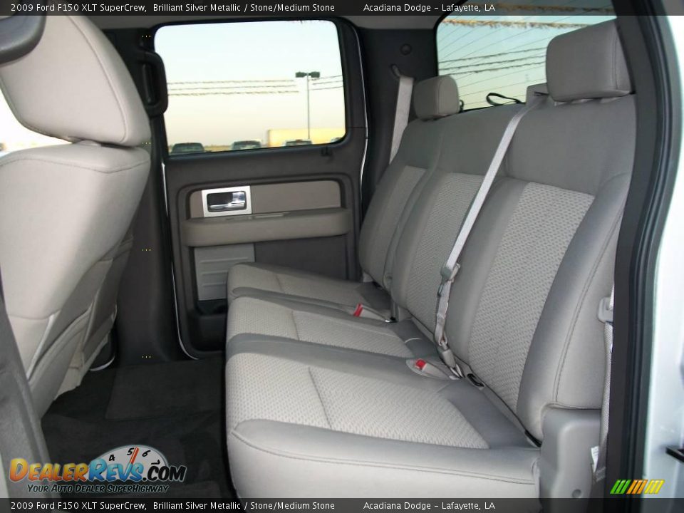 2009 Ford F150 XLT SuperCrew Brilliant Silver Metallic / Stone/Medium Stone Photo #10