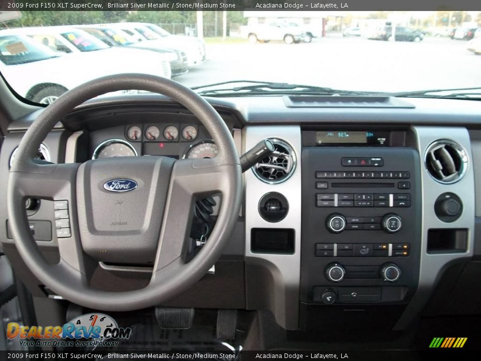 2009 Ford F150 XLT SuperCrew Brilliant Silver Metallic / Stone/Medium Stone Photo #11