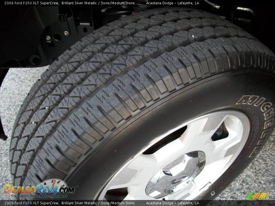 2009 Ford F150 XLT SuperCrew Brilliant Silver Metallic / Stone/Medium Stone Photo #12