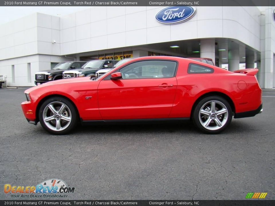 2010 Ford Mustang GT Premium Coupe Torch Red / Charcoal Black/Cashmere Photo #5