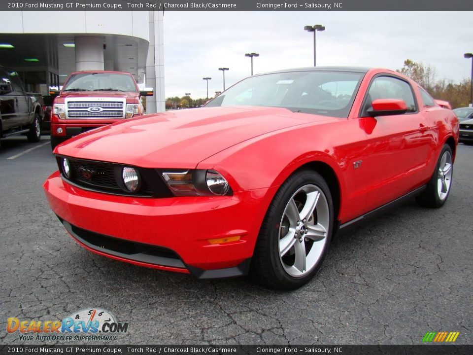 2010 Ford Mustang GT Premium Coupe Torch Red / Charcoal Black/Cashmere Photo #6