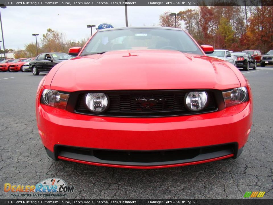 2010 Ford Mustang GT Premium Coupe Torch Red / Charcoal Black/Cashmere Photo #7