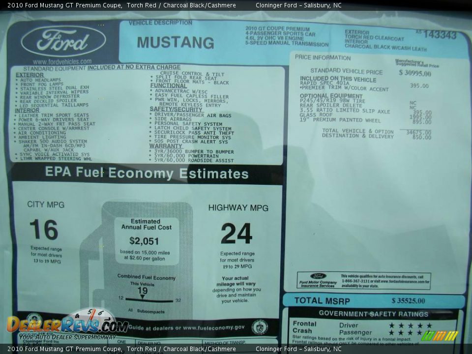 2010 Ford Mustang GT Premium Coupe Torch Red / Charcoal Black/Cashmere Photo #11