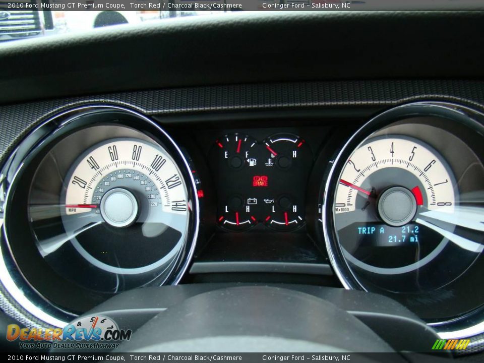 2010 Ford Mustang GT Premium Coupe Torch Red / Charcoal Black/Cashmere Photo #16
