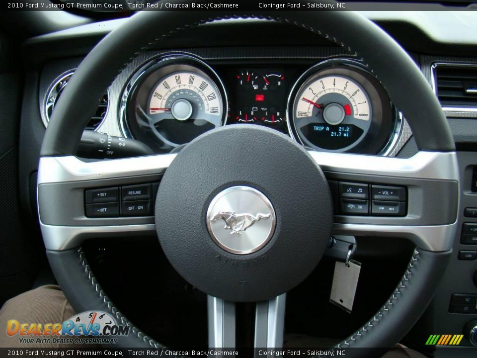 2010 Ford Mustang GT Premium Coupe Torch Red / Charcoal Black/Cashmere Photo #17