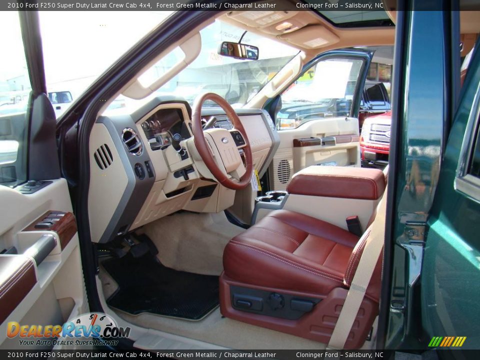 2010 Ford F250 Super Duty Lariat Crew Cab 4x4 Forest Green Metallic / Chaparral Leather Photo #8