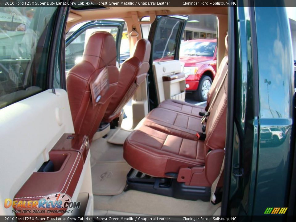 2010 Ford F250 Super Duty Lariat Crew Cab 4x4 Forest Green Metallic / Chaparral Leather Photo #9