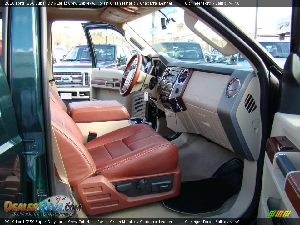 2010 Ford F250 Super Duty Lariat Crew Cab 4x4 Forest Green Metallic / Chaparral Leather Photo #12