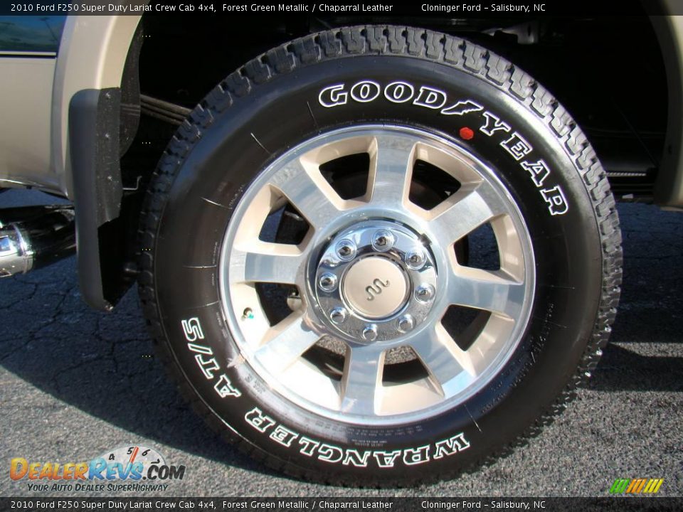2010 Ford F250 Super Duty Lariat Crew Cab 4x4 Forest Green Metallic / Chaparral Leather Photo #16