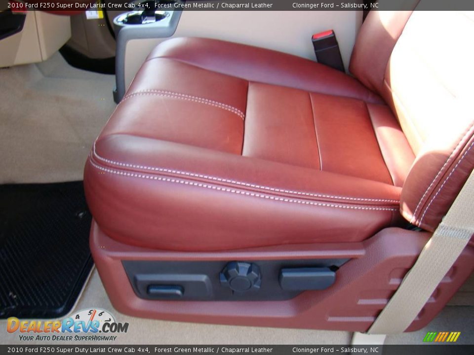 2010 Ford F250 Super Duty Lariat Crew Cab 4x4 Forest Green Metallic / Chaparral Leather Photo #19