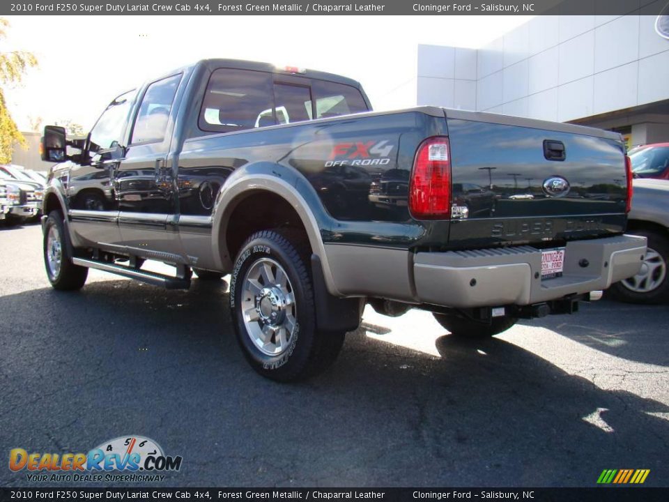 2010 Ford F250 Super Duty Lariat Crew Cab 4x4 Forest Green Metallic / Chaparral Leather Photo #33