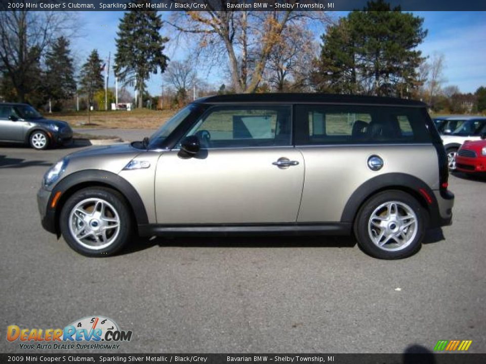 2009 Mini Cooper S Clubman Sparkling Silver Metallic / Black/Grey Photo #2