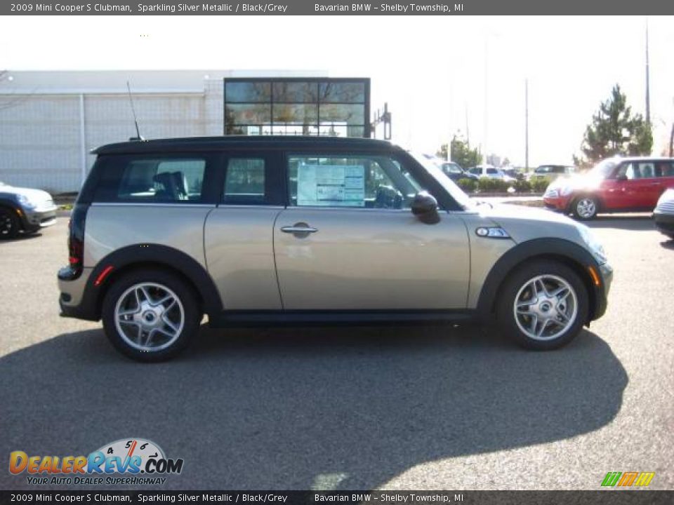2009 Mini Cooper S Clubman Sparkling Silver Metallic / Black/Grey Photo #6