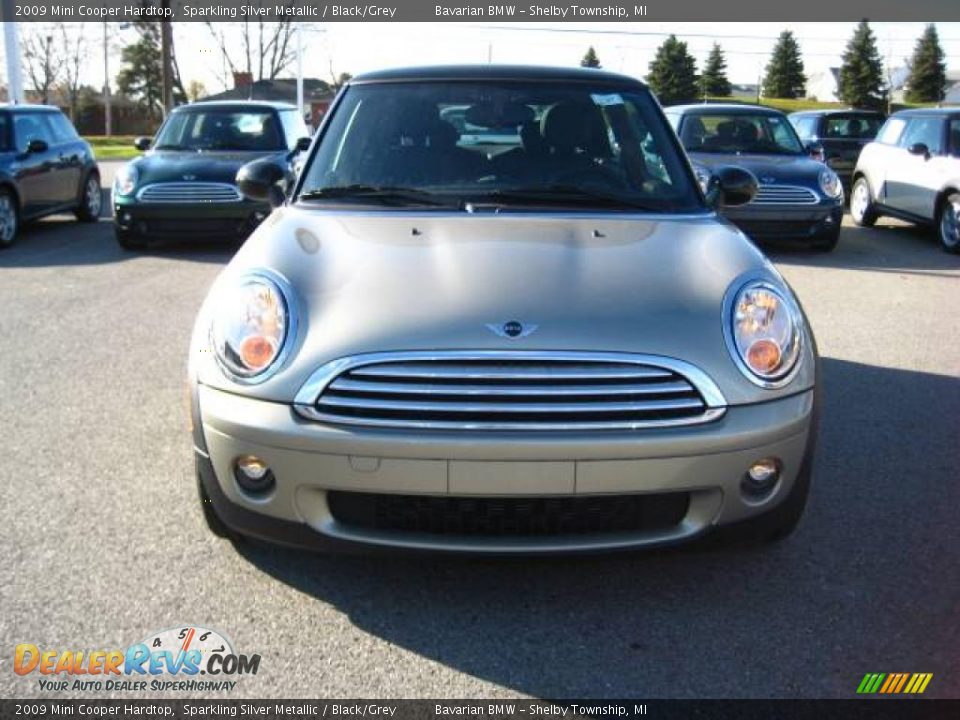 2009 Mini Cooper Hardtop Sparkling Silver Metallic / Black/Grey Photo #8
