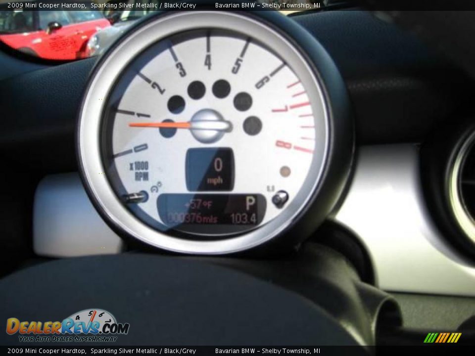 2009 Mini Cooper Hardtop Sparkling Silver Metallic / Black/Grey Photo #17