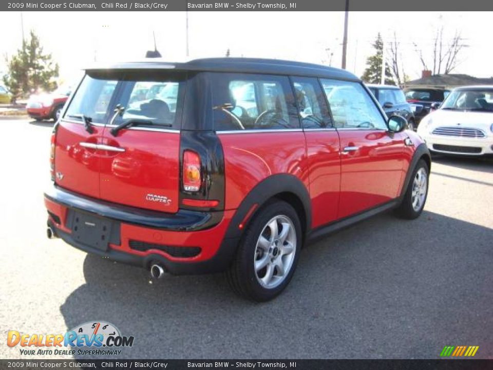 2009 Mini Cooper S Clubman Chili Red / Black/Grey Photo #5