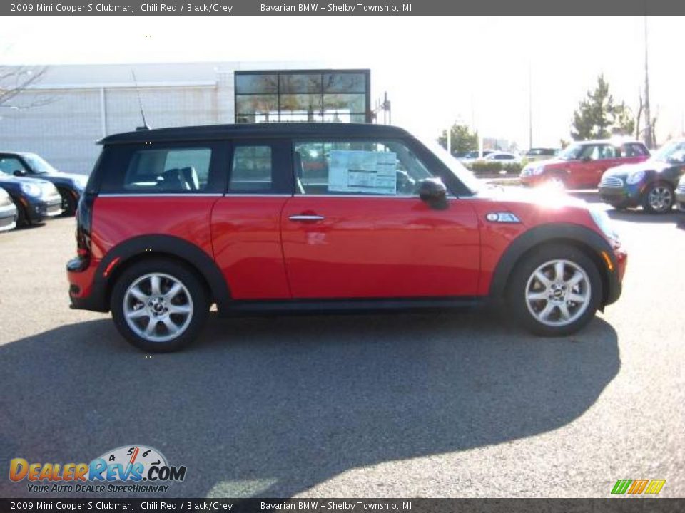 2009 Mini Cooper S Clubman Chili Red / Black/Grey Photo #6