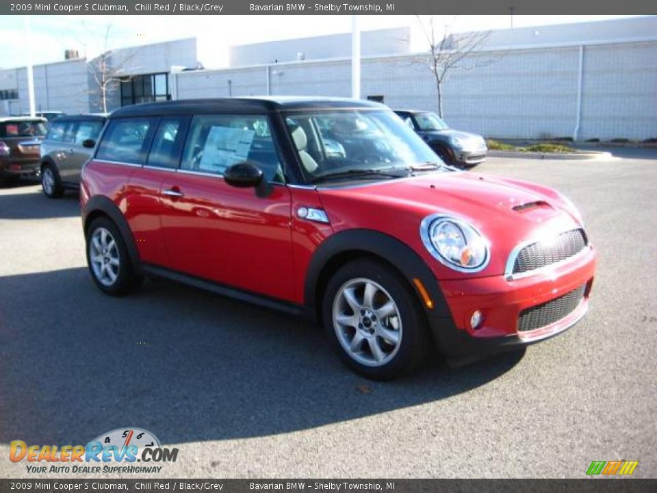 2009 Mini Cooper S Clubman Chili Red / Black/Grey Photo #7