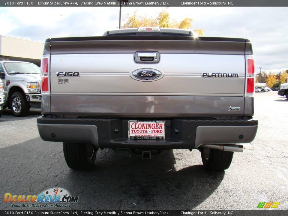 2010 Ford F150 Platinum SuperCrew 4x4 Sterling Grey Metallic / Sienna Brown Leather/Black Photo #4