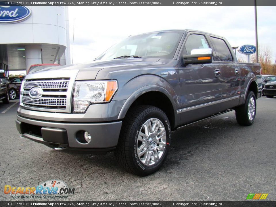 2010 Ford F150 Platinum SuperCrew 4x4 Sterling Grey Metallic / Sienna Brown Leather/Black Photo #6