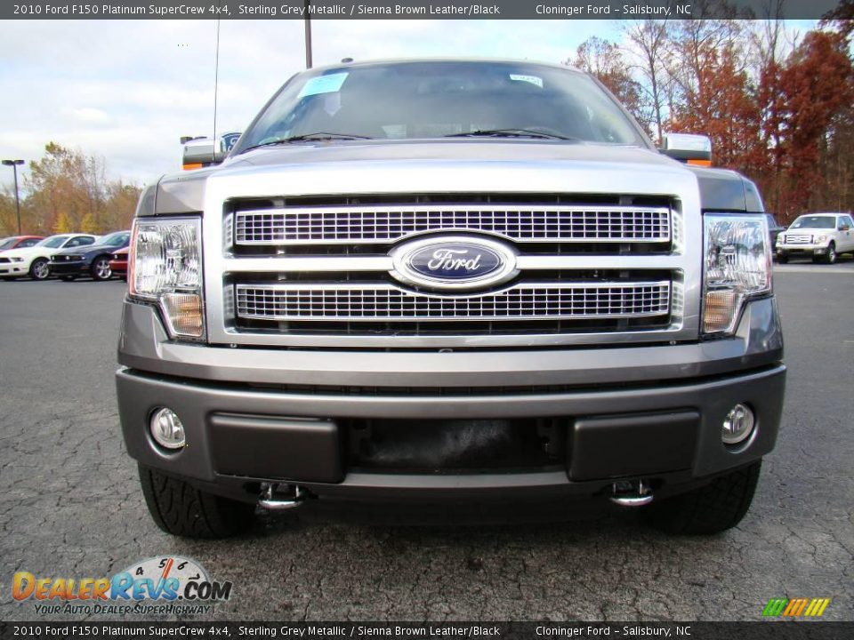 2010 Ford F150 Platinum SuperCrew 4x4 Sterling Grey Metallic / Sienna Brown Leather/Black Photo #7