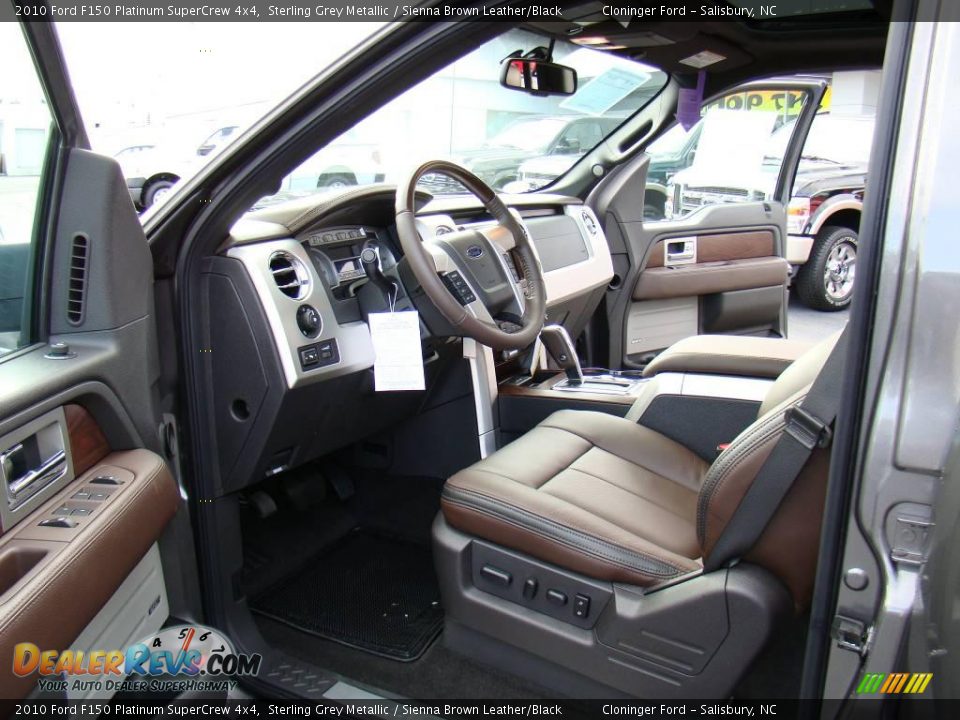 2010 Ford F150 Platinum SuperCrew 4x4 Sterling Grey Metallic / Sienna Brown Leather/Black Photo #8
