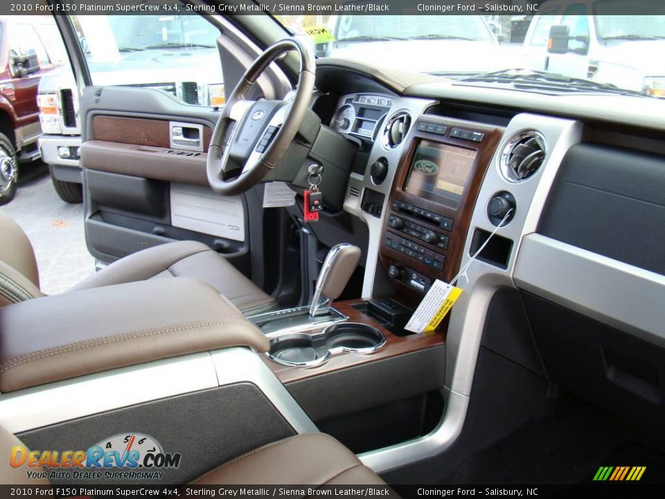 2010 Ford F150 Platinum SuperCrew 4x4 Sterling Grey Metallic / Sienna Brown Leather/Black Photo #13