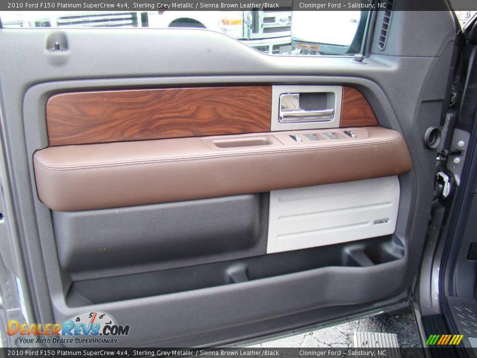 2010 Ford F150 Platinum SuperCrew 4x4 Sterling Grey Metallic / Sienna Brown Leather/Black Photo #17