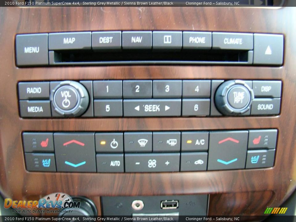 2010 Ford F150 Platinum SuperCrew 4x4 Sterling Grey Metallic / Sienna Brown Leather/Black Photo #26