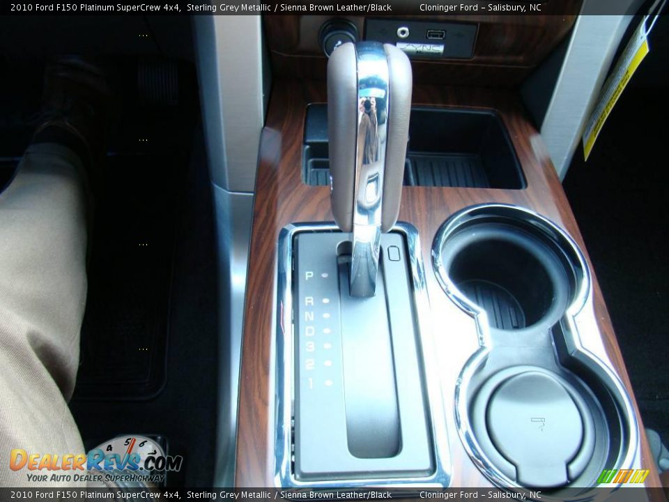 2010 Ford F150 Platinum SuperCrew 4x4 Sterling Grey Metallic / Sienna Brown Leather/Black Photo #29