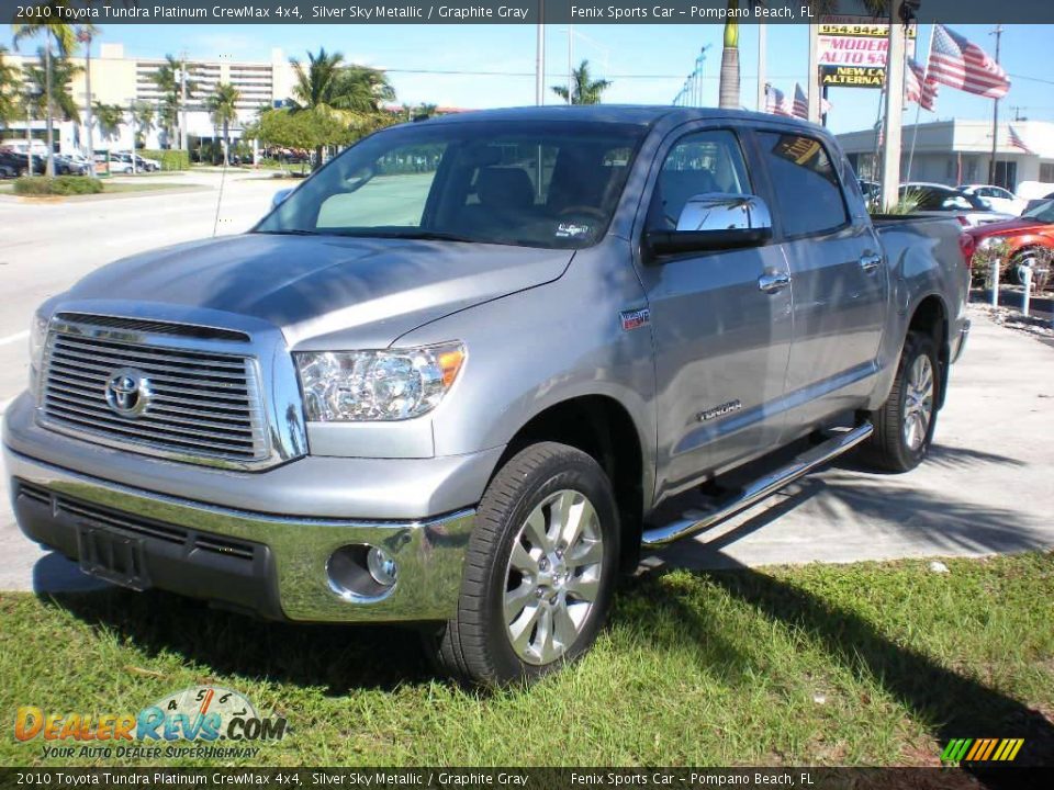 2010 Toyota Tundra Platinum CrewMax 4x4 Silver Sky Metallic / Graphite Gray Photo #2