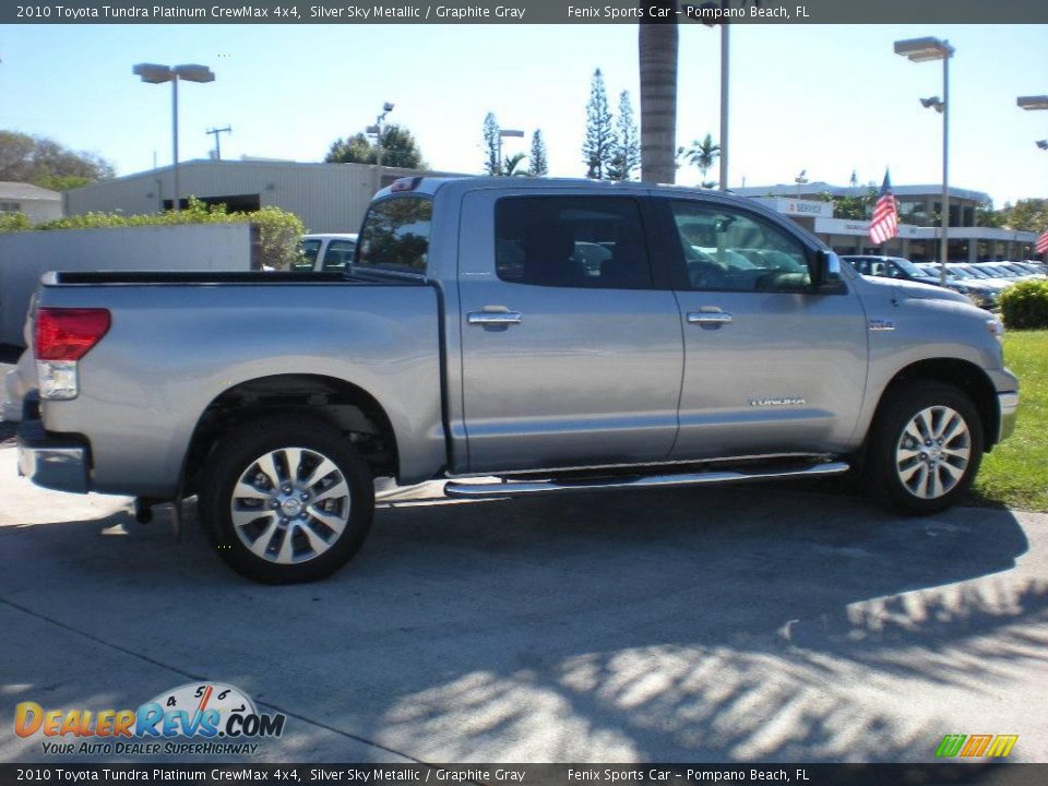 2010 Toyota Tundra Platinum CrewMax 4x4 Silver Sky Metallic / Graphite Gray Photo #4