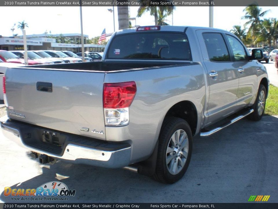 2010 Toyota Tundra Platinum CrewMax 4x4 Silver Sky Metallic / Graphite Gray Photo #5