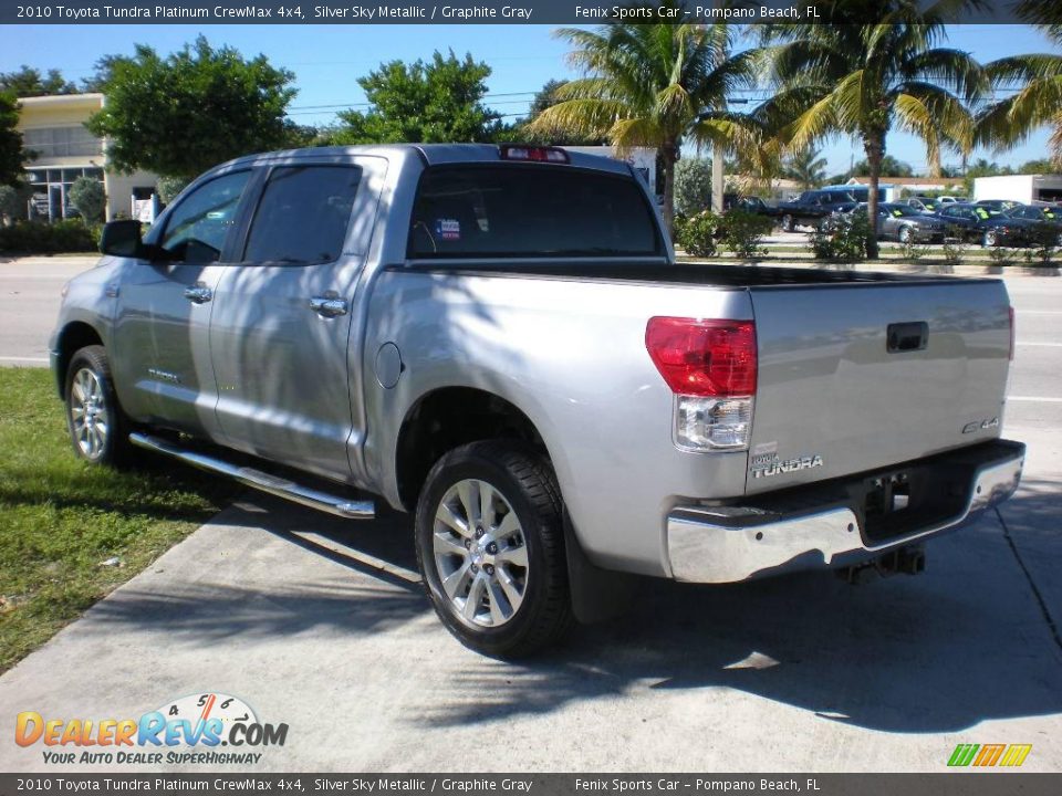 2010 Toyota Tundra Platinum CrewMax 4x4 Silver Sky Metallic / Graphite Gray Photo #6