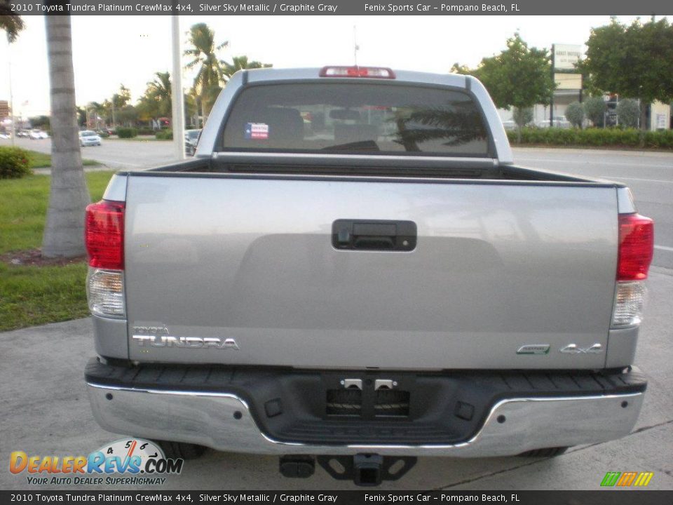 2010 Toyota Tundra Platinum CrewMax 4x4 Silver Sky Metallic / Graphite Gray Photo #7