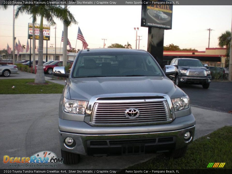 2010 Toyota Tundra Platinum CrewMax 4x4 Silver Sky Metallic / Graphite Gray Photo #9