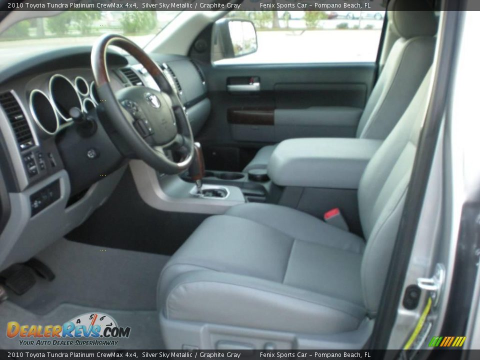 2010 Toyota Tundra Platinum CrewMax 4x4 Silver Sky Metallic / Graphite Gray Photo #10
