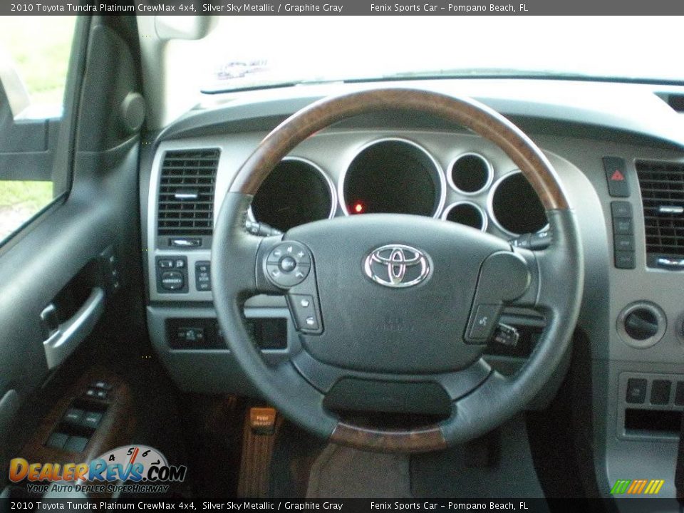 2010 Toyota Tundra Platinum CrewMax 4x4 Silver Sky Metallic / Graphite Gray Photo #12