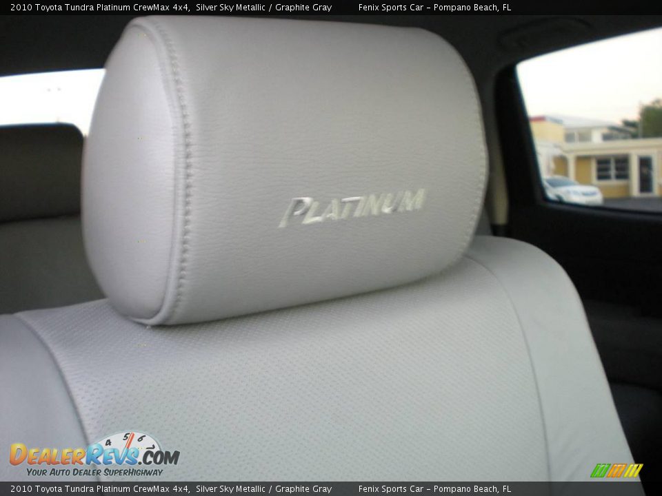 2010 Toyota Tundra Platinum CrewMax 4x4 Silver Sky Metallic / Graphite Gray Photo #16