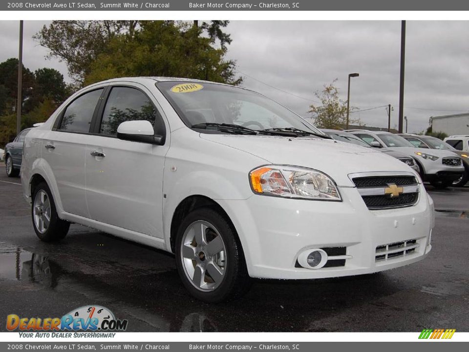 2008 Chevrolet Aveo LT Sedan Summit White / Charcoal Photo #1