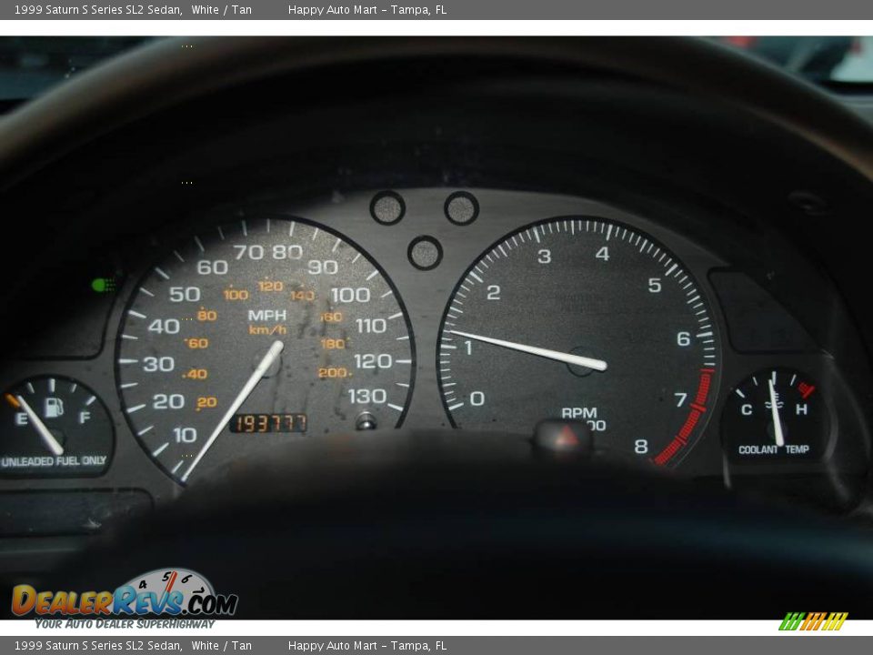 1999 Saturn S Series SL2 Sedan White / Tan Photo #6