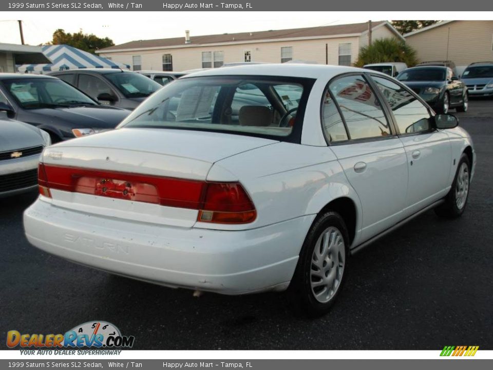 1999 Saturn S Series SL2 Sedan White / Tan Photo #10