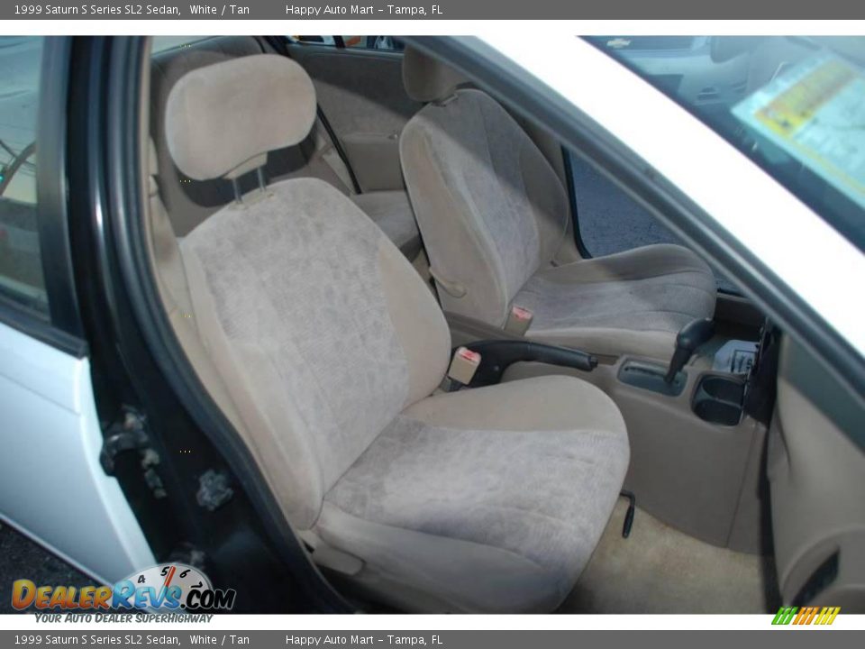 1999 Saturn S Series SL2 Sedan White / Tan Photo #14
