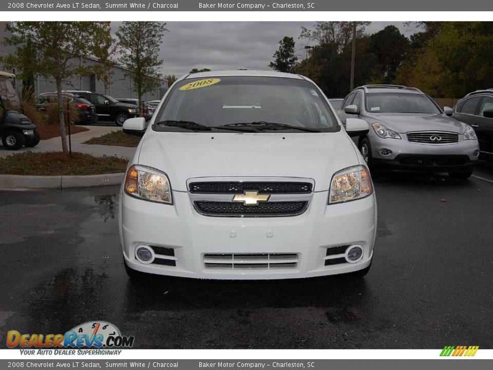 2008 Chevrolet Aveo LT Sedan Summit White / Charcoal Photo #13