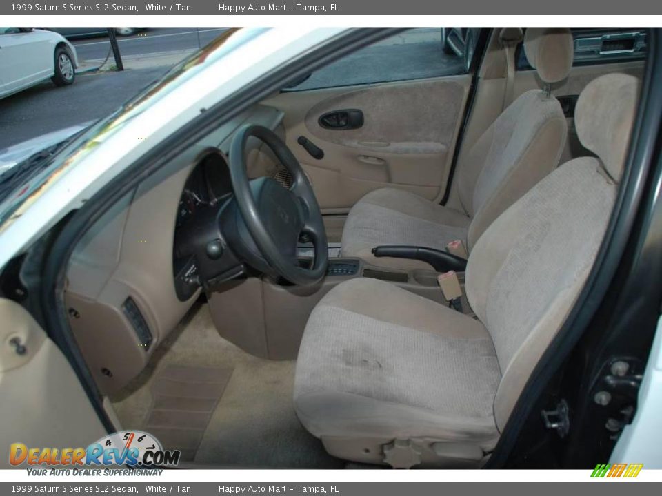 1999 Saturn S Series SL2 Sedan White / Tan Photo #15